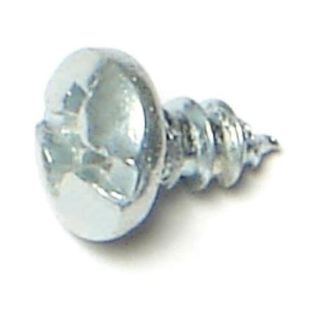 Midwest Fastener Sheet Metal Screw, #6 x 1/4 in, Zinc Plated Steel Pan Head Combination Phillips/Slotted Drive 03156